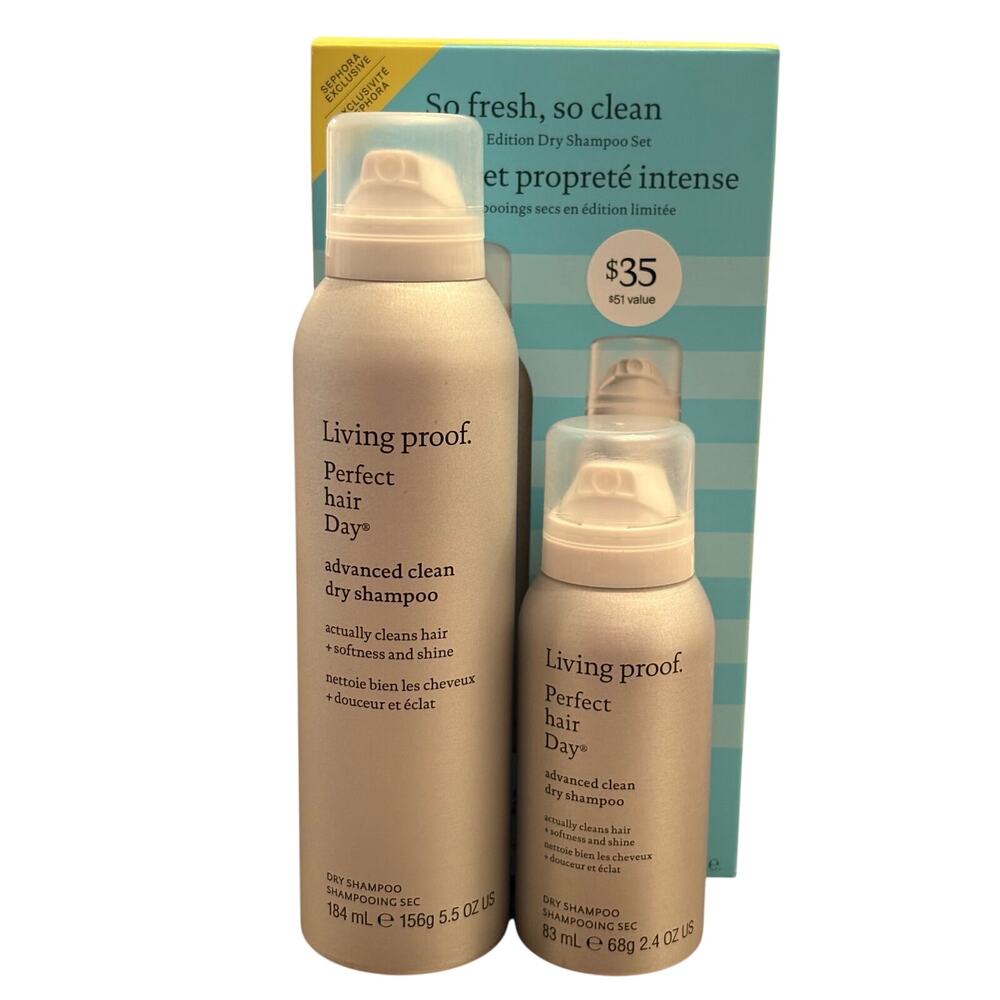 Living Proof So Fresh, So Clean Advanced Clean Dry Shampoo Set, - Picture 2 of 3